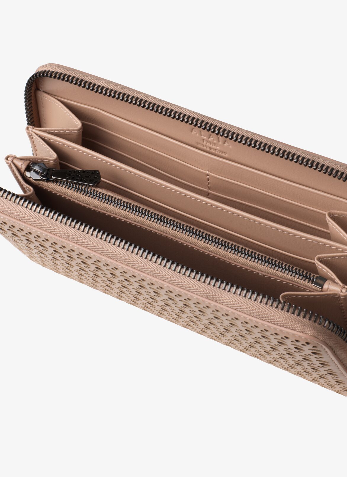 WALLET HOLDER CUIR LUX MICRO2 VIENNE SAND ALAÏA SANDY  WALLET HOLDER CUIR LUX MICRO2 VIENNE SAND